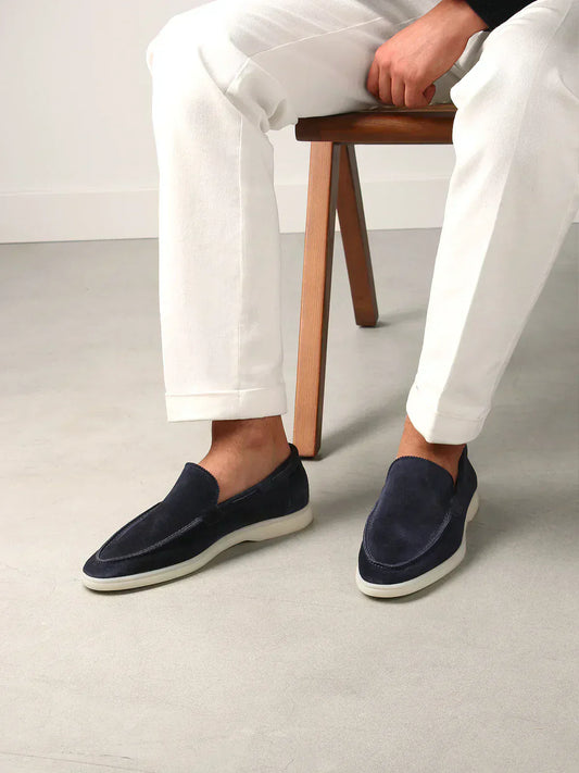 Suède Summer Loafer Marineblauw